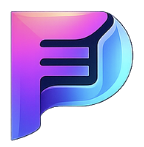 PubEase — stylized P logo with pink-to-blue gradients